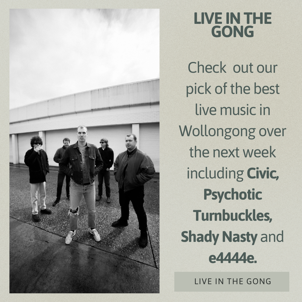 See Civic, Psychoctic Turnbuckles, e4444e and more live this week